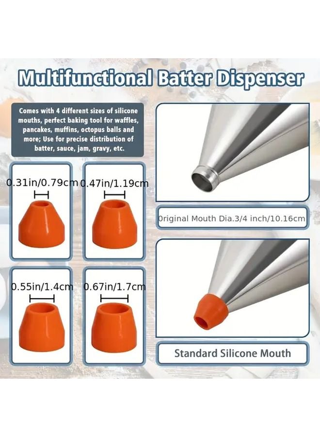 Large Capacity Stainless Steel Pancake Batter Dispenser Leak Proof Kitchen Tool - Image 5